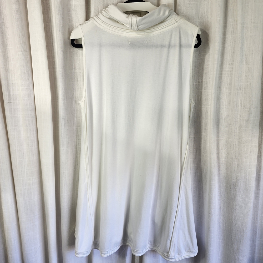 White Sleeveless Hooded Tunic Top - Brand Unknown - Picture 6 of 6